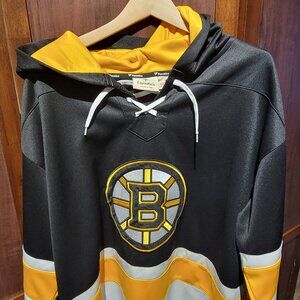 Boston Bruins Fanatics Iconic Power Play Lace-Up Pullover Hoodie - Black
